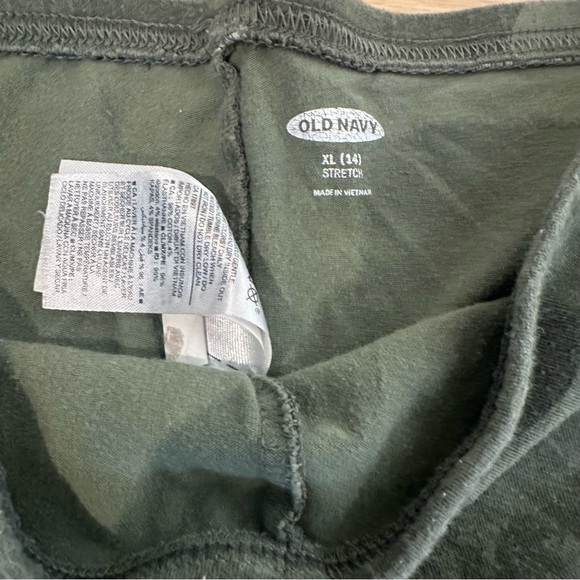 OLD NAVY Kids Sz XL (14) GREEN CAMO LEGGINGS - Picture 3 of 3